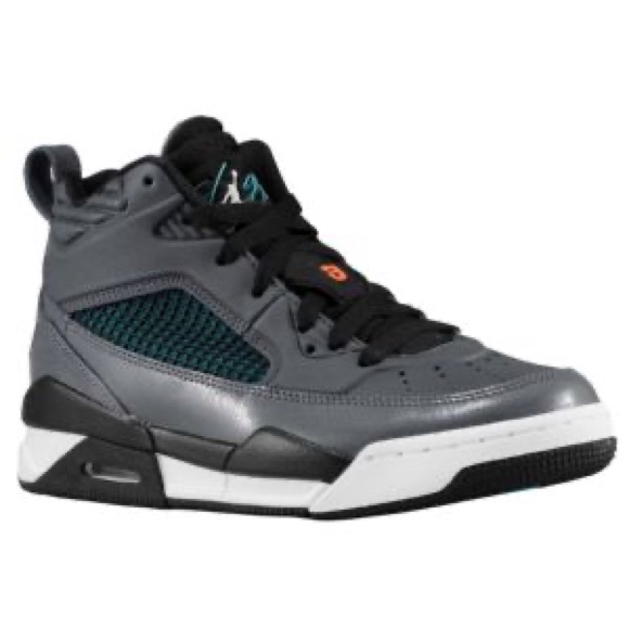 Youth Nike Air Jordan Flight Grey/Black/Teal Sneakers - 6.5Y (Women’s 8) - Picture 13 of 13
